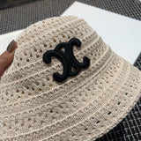 Celin Damier Raffia Hat