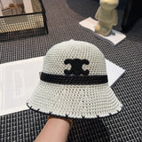 Celin Damier Raffia Hat