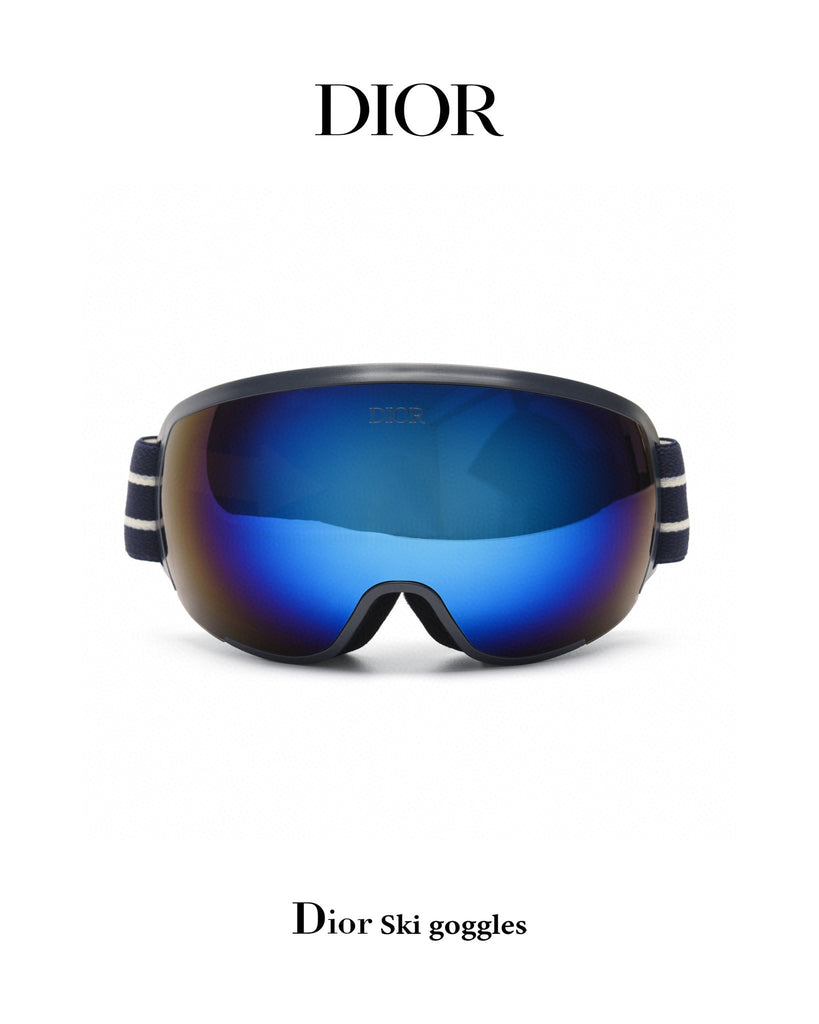 DIOR AND POC Ski Goggles - Regular Fit Blue With CD Diamond