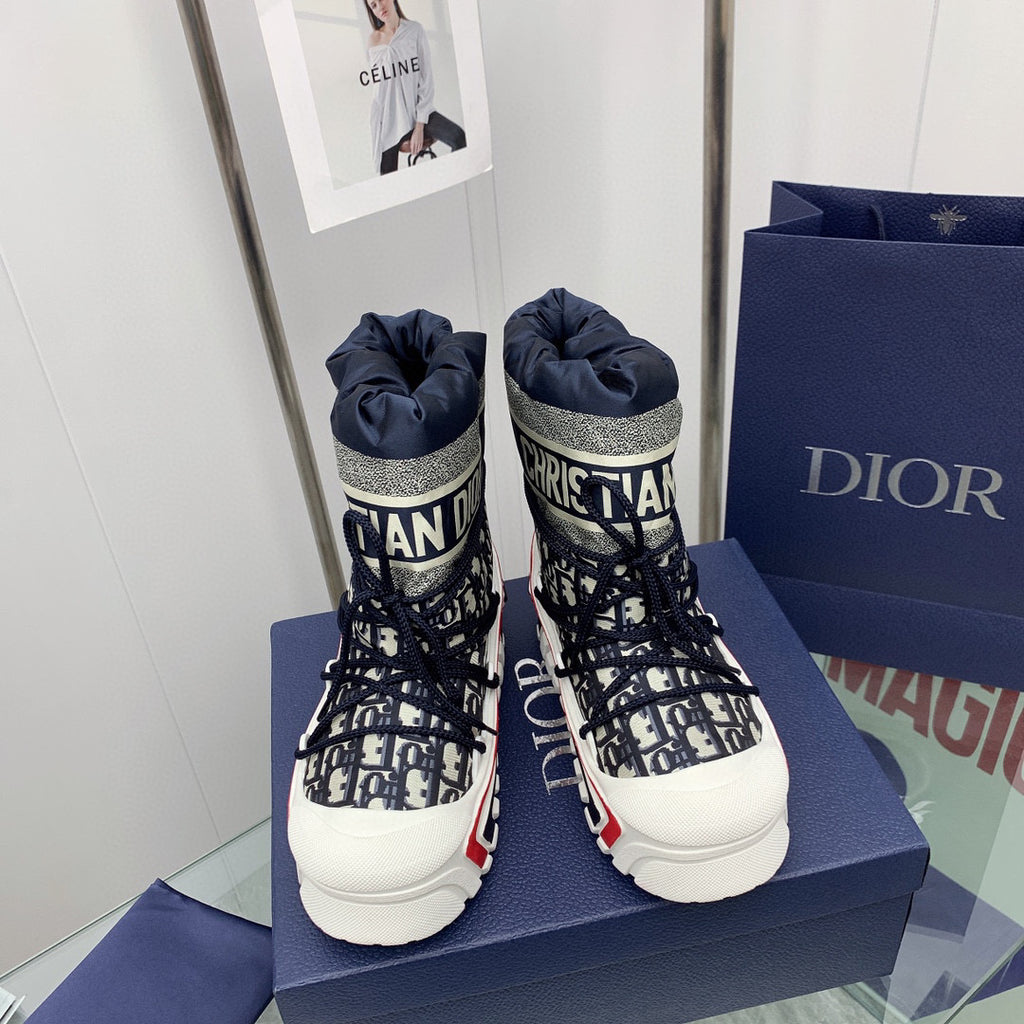 Diorski après-ski boots lined boots White Cream Eggshell Nylon ref